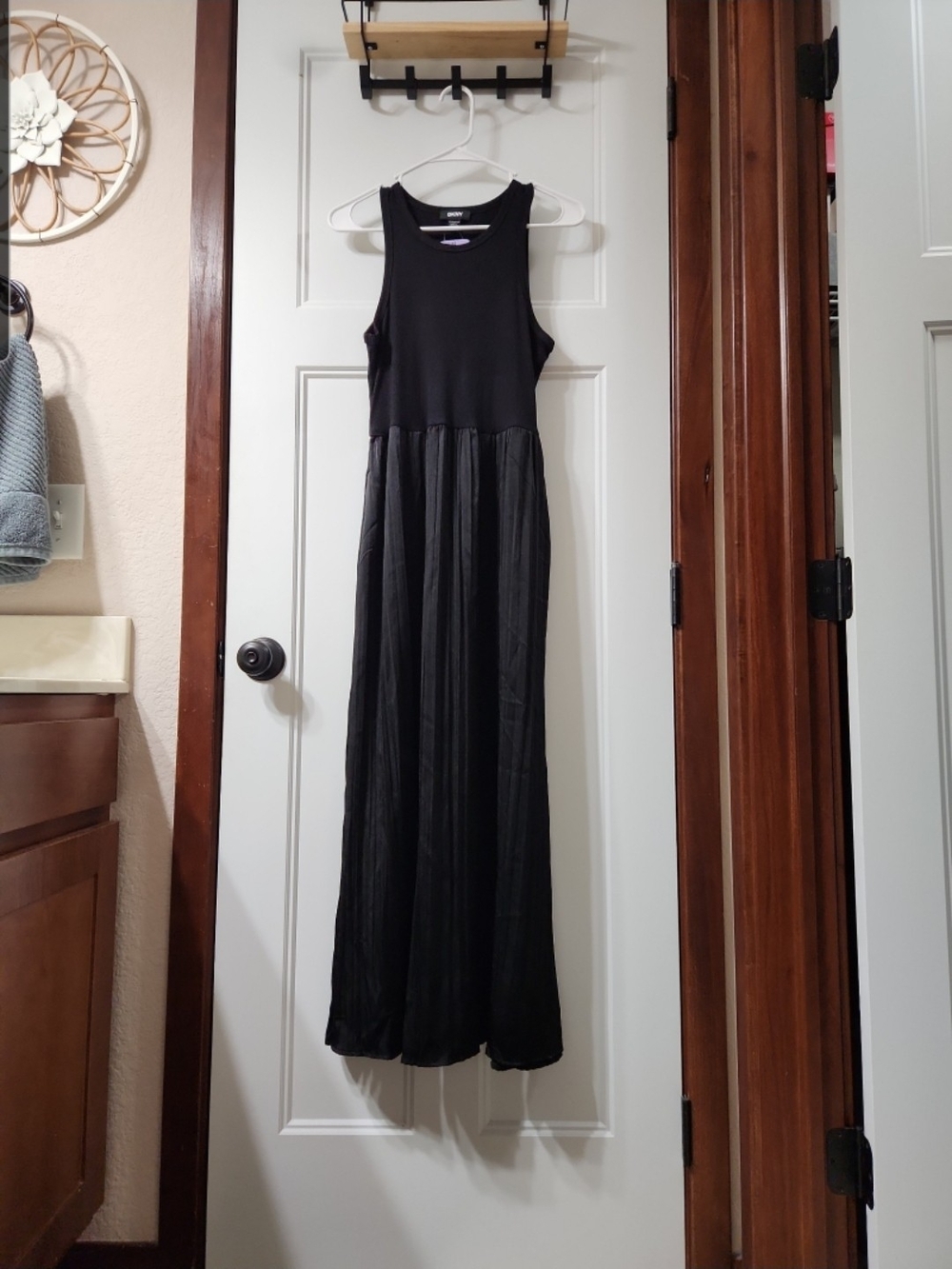 DKNY Black Sleeveless Maxi Dress